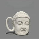 GobekUsa Buddha Sculpture Ceramic Coffee Cup with Covered Handle - Character Portrait Mug