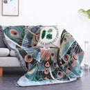 GobekUsa Dustproof Butterfly Carp Pattern Sofa Blanket