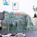 GobekUsa Dustproof Butterfly Carp Pattern Sofa Blanket