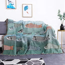 GobekUsa Dustproof Butterfly Carp Pattern Sofa Blanket