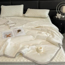 GobekUsa Cool Summer Blanket Set with Latex Bed Mat - Lightweight Breathable Comforter Bedding