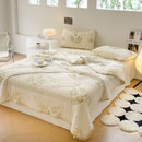 GobekUsa Cool Summer Blanket Set with Latex Bed Mat - Lightweight Breathable Comforter Bedding