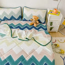 GobekUsa Cool Summer Blanket Set with Latex Bed Mat - Lightweight Breathable Comforter Bedding