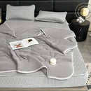 GobekUsa Cool Summer Blanket Set with Latex Bed Mat - Lightweight Breathable Comforter Bedding