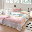 GobekUsa Cool Summer Blanket Set with Latex Bed Mat - Lightweight Breathable Comforter Bedding