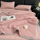 GobekUsa Cool Summer Blanket Set with Latex Bed Mat - Lightweight Breathable Comforter Bedding