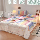 GobekUsa Cool Summer Blanket Set with Latex Bed Mat - Lightweight Breathable Comforter Bedding