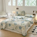 GobekUsa Cool Summer Blanket Set with Latex Bed Mat - Lightweight Breathable Comforter Bedding