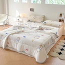 GobekUsa Cool Summer Blanket Set with Latex Bed Mat - Lightweight Breathable Comforter Bedding