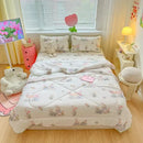 GobekUsa Cool Summer Blanket Set with Latex Bed Mat - Lightweight Breathable Comforter Bedding