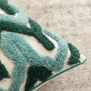Teal & dark green boho tufted pillow covers living room decor by Decorbites