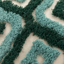 Teal & dark green boho tufted pillow covers living room decor by Decorbites