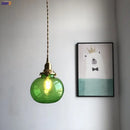 GobekUsa Glass Ball Pendant Light: Nordic Modern LED Lamp for Bedroom and Bathroom