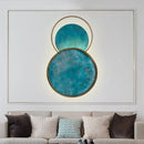 GobekUsa Blue Glass LED Sconce Light 16.5" Height - Warm/White Lighting for Decor