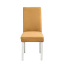 Teal & gray geometric stretch chair cover dining room slipcover by Decorbites