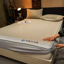 GobekUsa Antibacterial Ice Silky Soft Fitted Sheet Set, Striped Geometric Pattern, Breathable Mattress Cover