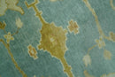 Teal, Olive and Beige Hand Knotted 8x10 Traditional Oriental Oushak wool area rug by The Rug Decor