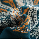 GobekUsa Geometric Cotton Gauze Summer Blanket – Stylish Home Textile for Adults