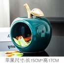 GobekUsa Gold-plated Ceramic Apple Storage Box for Home Decor and Organization