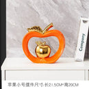 GobekUsa Gold-plated Ceramic Apple Storage Box for Home Decor and Organization