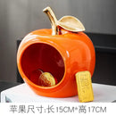 GobekUsa Gold-plated Ceramic Apple Storage Box for Home Decor and Organization