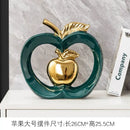 GobekUsa Gold-plated Ceramic Apple Storage Box for Home Decor and Organization