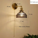 GobekUsa Glass Shade LED Wall Lamp for Luxury Living Room Decor