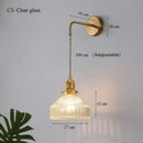 GobekUsa Glass Shade LED Wall Lamp for Luxury Living Room Decor