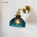 GobekUsa Glass Shade LED Wall Lamp for Luxury Living Room Decor
