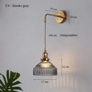 GobekUsa Glass Shade LED Wall Lamp for Luxury Living Room Decor