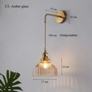 GobekUsa Glass Shade LED Wall Lamp for Luxury Living Room Decor
