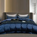 GobekUsa 1000TC Egyptian Cotton Satin Jacquard Patchwork Bedding Set - Full Queen King Size