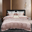 GobekUsa 1000TC Egyptian Cotton Satin Jacquard Patchwork Bedding Set - Full Queen King Size