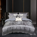 GobekUsa 1000TC Egyptian Cotton Satin Jacquard Patchwork Bedding Set - Full Queen King Size