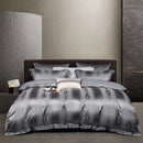 GobekUsa 1000TC Egyptian Cotton Satin Jacquard Patchwork Bedding Set - Full Queen King Size