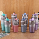 Teal & silver glitter coffee cup thermos kitchen insulated mug by Decorbites