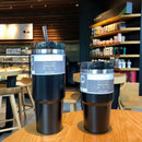 Teal & silver glitter coffee cup thermos kitchen insulated mug by Decorbites