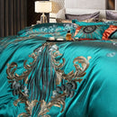 GobekUsa 1200TC Jacquard Bedding Set: Queen King Size Linens, Comforter Cover, Sheet, Pillowcase