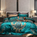 GobekUsa 1200TC Jacquard Bedding Set: Queen King Size Linens, Comforter Cover, Sheet, Pillowcase