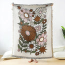 GobekUsa Daisy Pattern Woven Throw Blanket: Stylish Tassel Thread Blanket for Home Decor & Picnics