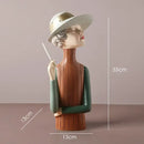 GobekUsa Bowknot Girl Resin Figurine | Home Room Decor & Wedding Gift