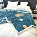 GobekUsa Cozy Flannel Nap Blanket - Solid Color Warmth