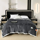 GobekUsa Cozy Flannel Nap Blanket - Solid Color Warmth
