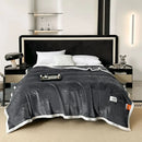 GobekUsa Cozy Flannel Nap Blanket - Solid Color Warmth