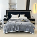 GobekUsa Cozy Flannel Nap Blanket - Solid Color Warmth