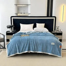 GobekUsa Cozy Flannel Nap Blanket - Solid Color Warmth