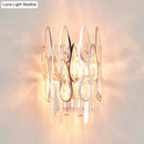 GobekUsa Teardrop Wall Light Sconce - Gold Finish Crystal Wall Lamp with Half-Circle Design