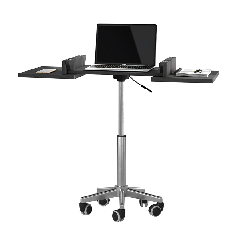 Techni Mobili Folding Table Laptop Cart, Graphite, photo 2 of 10