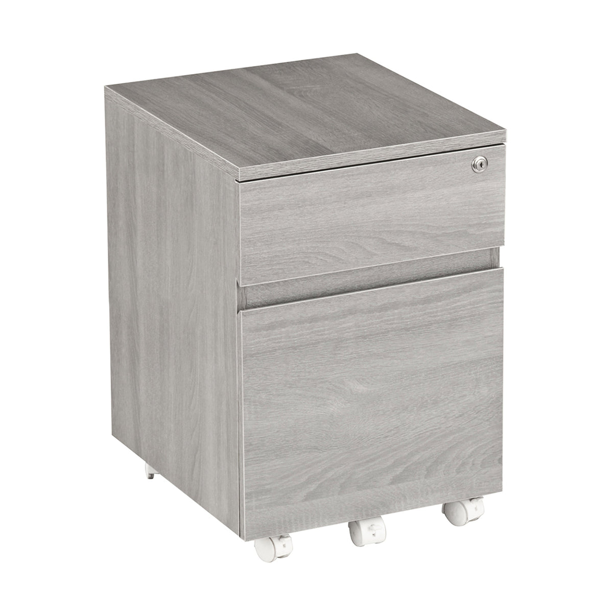 Techni Mobili Rolling Two Drawer Vertical Filing Cabinet with Lock and Storage, photo 5 of 10