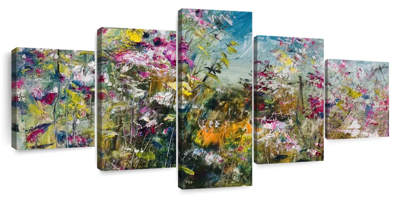 Abstract Wildflower Wall Art